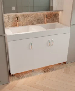 Alternative view of KIT LVM OSLO 124X48 BCO-MBL BASICO PISO MITTE/TAMBO REF: VBAN03-1151-000-0100