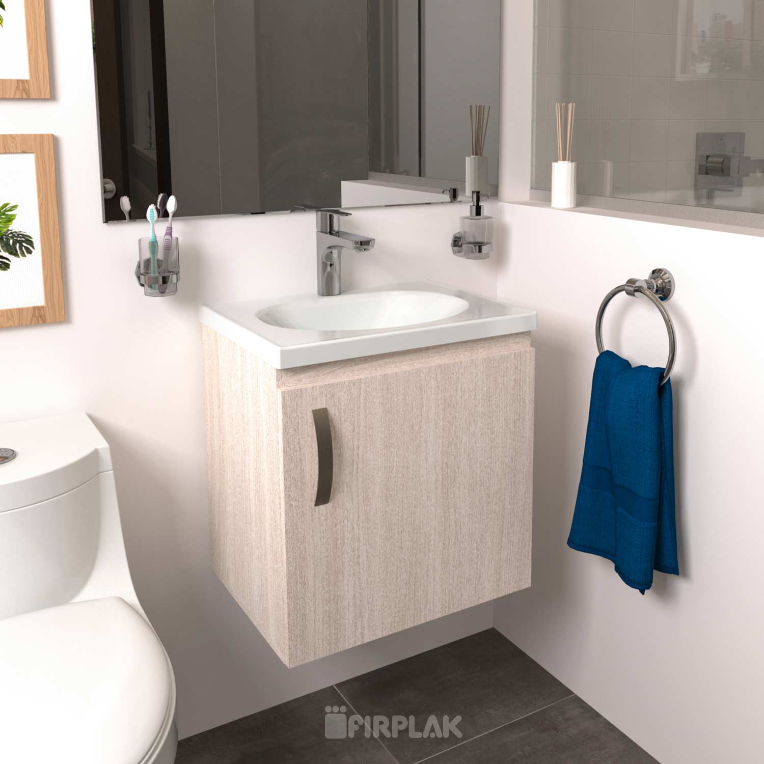 KIT LVM ECO 48X38 BLANCO-MUEBLE BASICO ELEVADO LVM 48X38 GRACIA/SIKUANI REF: VBA - Imagen 2