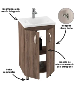 Alternative view of KIT LVM ECO 48X38 BLANCO-MUEBLE BASICO PISO 48X38 MITTE/TAMBO REF: VBAN04-0037-0