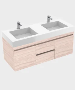 KIT LVM OSLO 124X48 BCO-MUEBLE VITELI LVM CAN2MM CIERRE LENTO OCULTO MITTE/TAMBO
