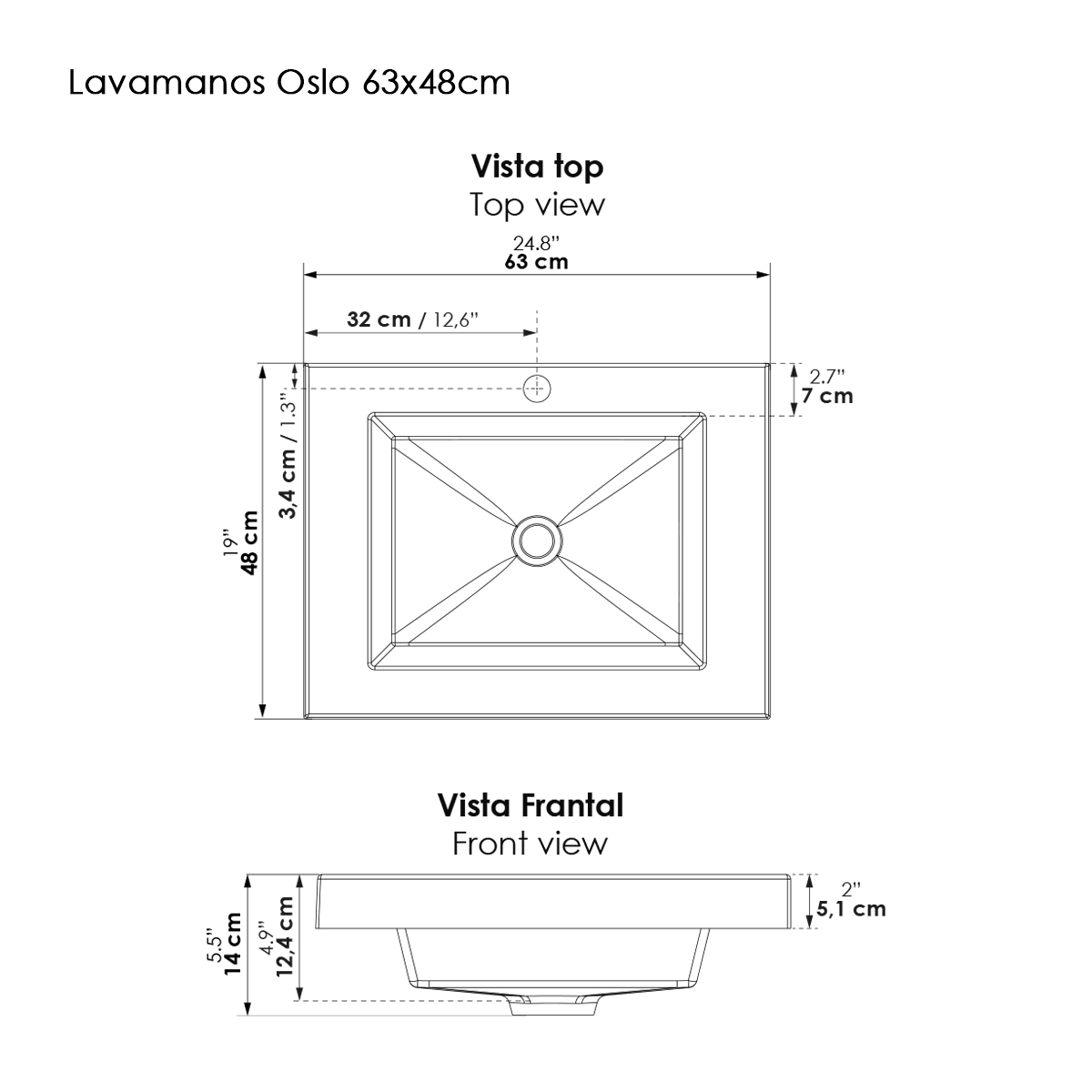 KIT LVM OSLO 63X48 BLANCO MUEBLE POLOCK ELEVADO AUSTRAL REF VBAN03-2510-000-0100 - Imagen 6