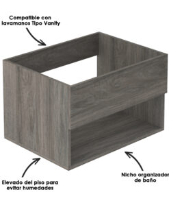 Alternative view of KIT LVM OSLO 124X48 BCO-MBL BASICO PISO AUSTRAL REF: VBAN03-1397-000-0100