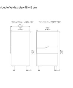Alternative view of KIT LVM OSLO 48X43 BLANCO-MUEBLE VALDEZ ELEVADO AUSTRAL REF VBAN03-1294-000-0100